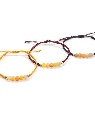 Brățară Vintage Style  Agate erodate galben-portocaliu