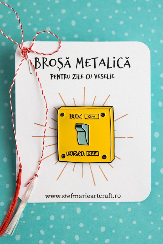 Brosa metalica Book-on