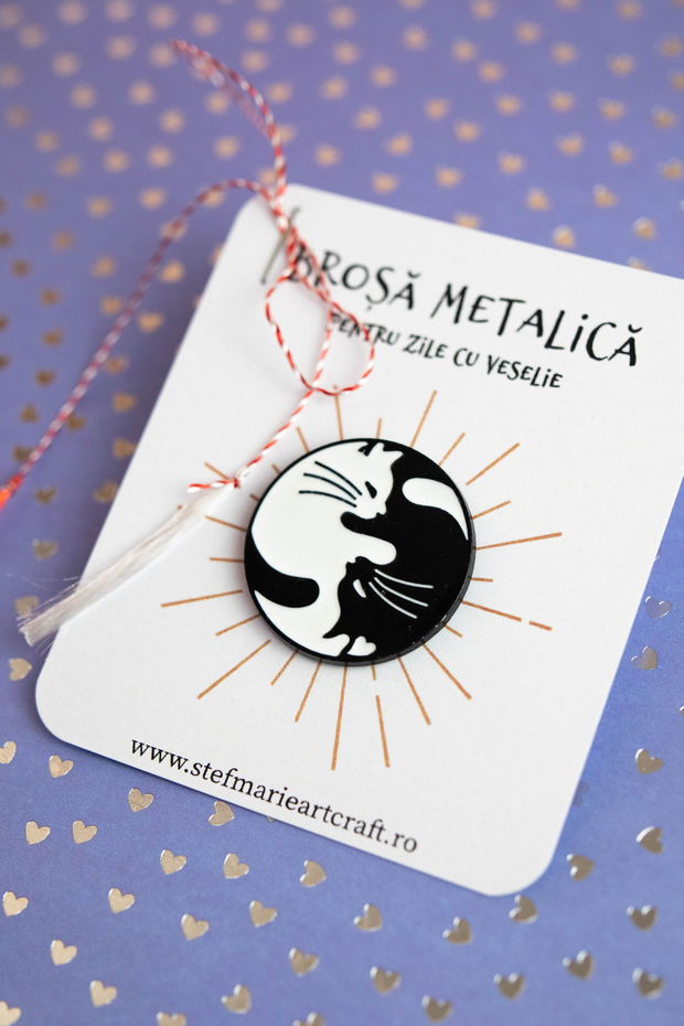 Brosa metalica Ying-Yang