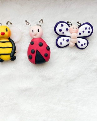 Set 3 Brose martisor: Buburuza, albina, fluture