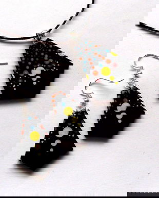 set bijuterii lemn cu mandala 42607