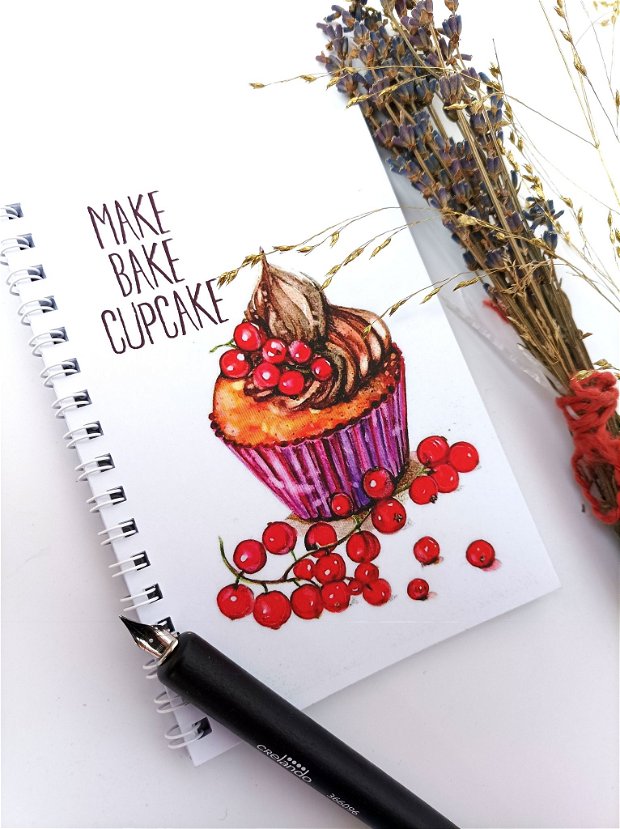 Notebook "Make.Bake.Cupcake" - Caju Collection