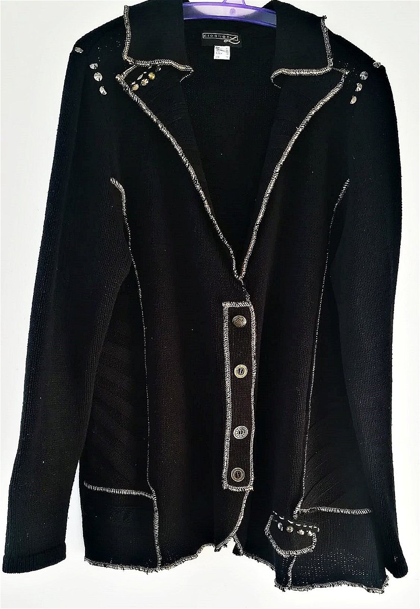 jacheta Creation L , tricot negru , 46