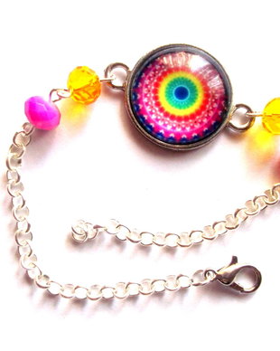 bratara sticla cu mandala 42739