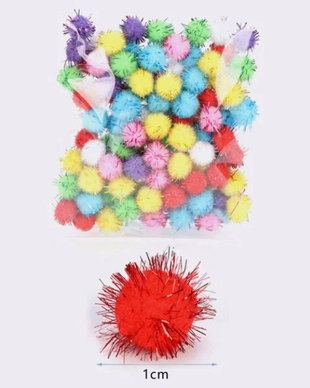 Pom pom culori mix