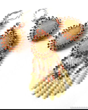 Pandantiv si cercei calcit galben