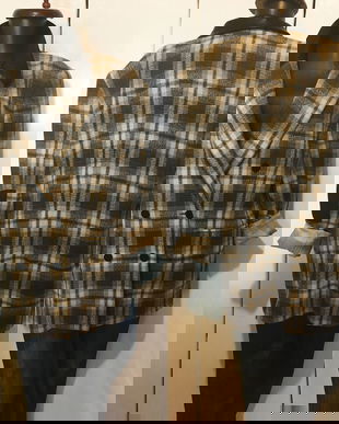 SACOU STOFA LANA SI PIELE NATURALA ALB NEGRU