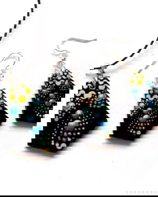 set bijuterii lemn cu mandala 42615