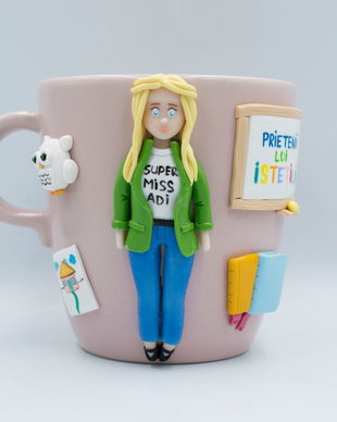 Cană educatoare | Personalizată handmade | Lut polimeric