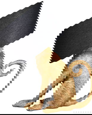 Lampa de masa cu o maimuta si abajur negru