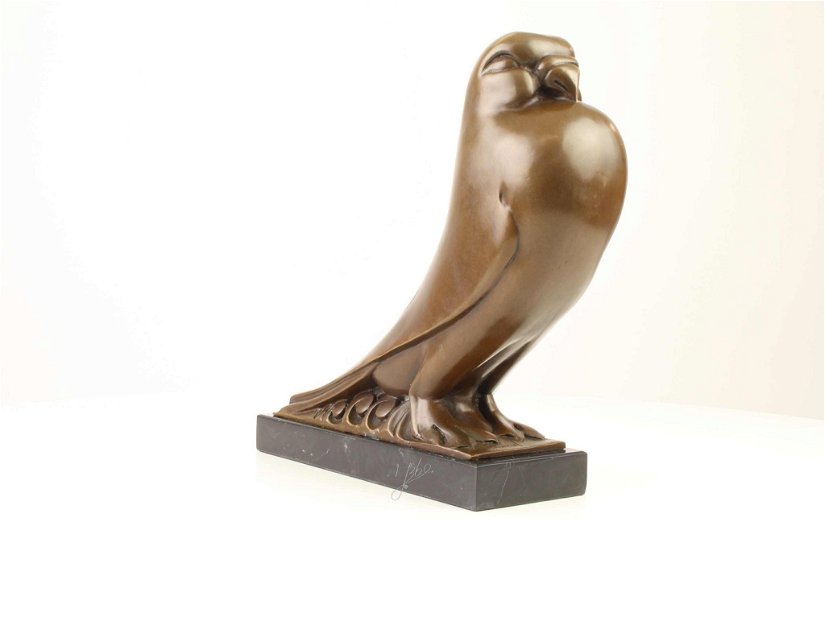 Statueta Art Deco din bronz cu un porumbel