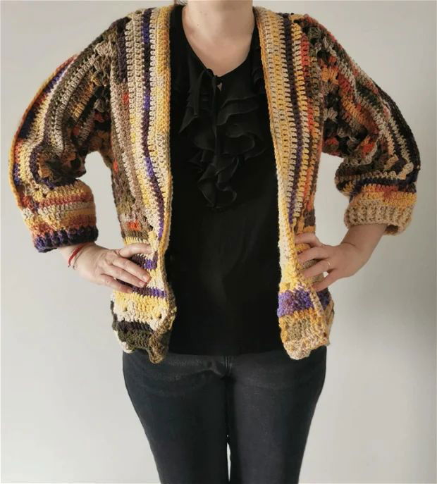 Cardigan crosetat fara nasturi