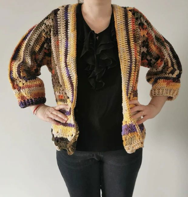 Cardigan crosetat fara nasturi