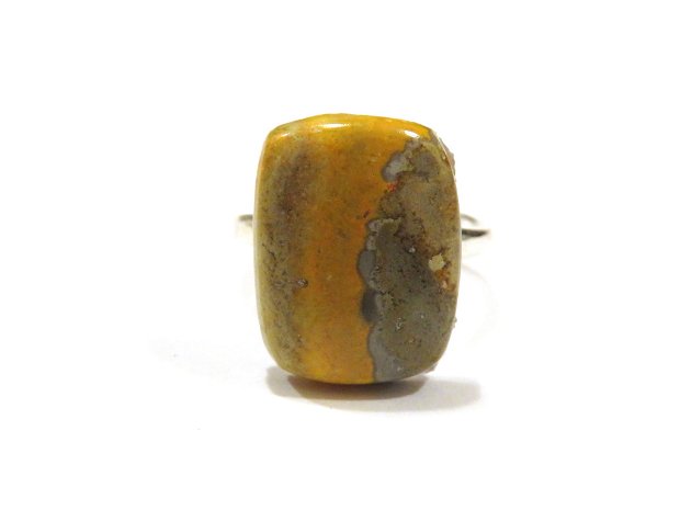 Inel Jasp Bumble Bee si Argint 925 - IN619 - Inel galben reglabil, cadou romantic, cadou sotie, inel pietre semipretioase, cristale vindecatoare