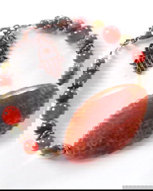 Bratara carneol si riolit