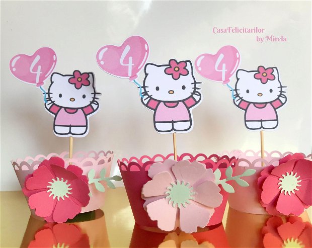 Toppere Hello Kitty cu cifra