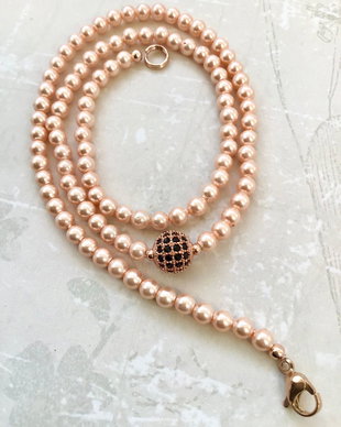 Colier Choker perle de Mallorca crem cais