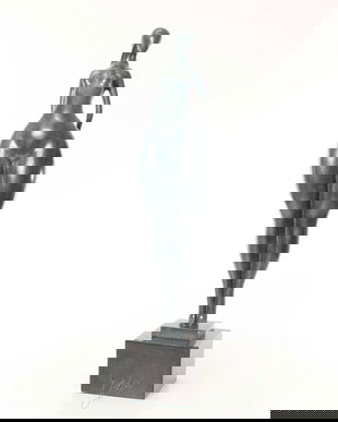 Nud mare - statueta din bronz pe soclu din marmura