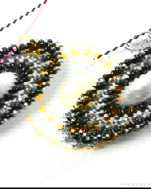 Pandantiv perle sticla