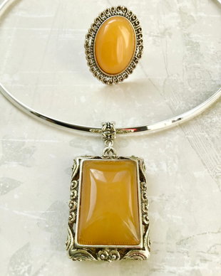 Set vintage Jad galben