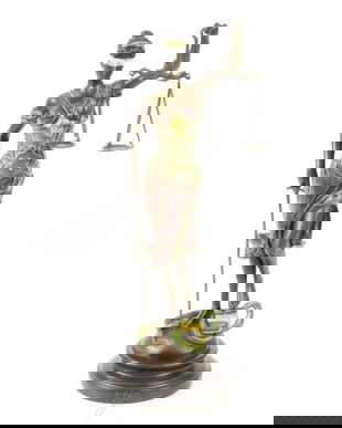 Justitia-statueta din bronz