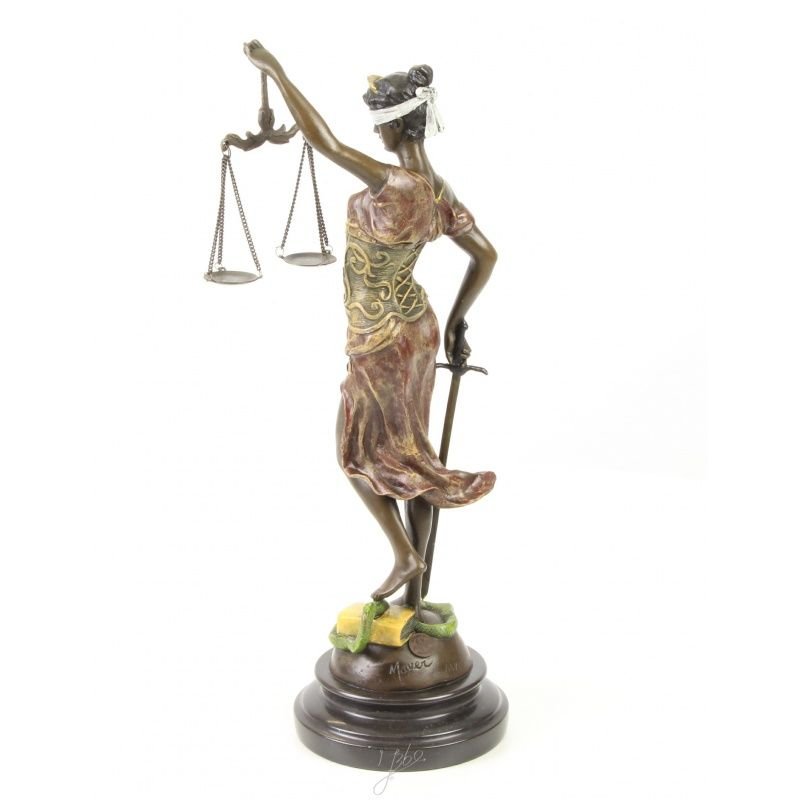 Justitia-statueta din bronz