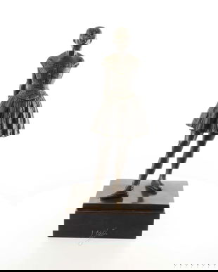 Dansatoare de 14 ani-statueta din bronz pe un soclu din marmura