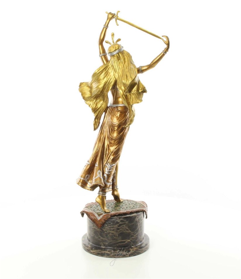 Dansatoare cu sabia- statueta vieneza din bronz masiv