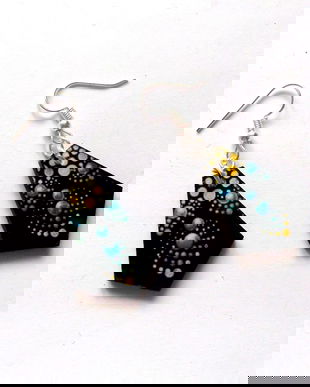 cercei lemn cu mandala 42616