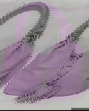 Geanta din piele naturală culoare lila