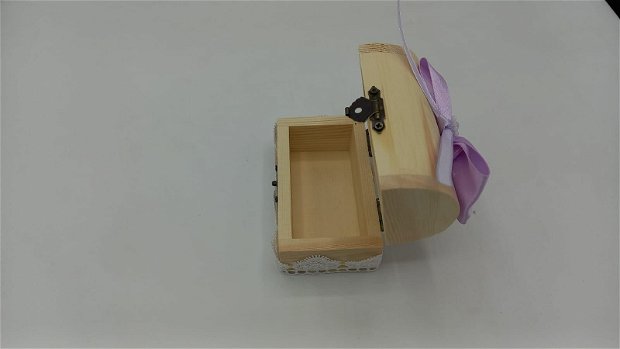 Cutiuta cufar pentru prima suvita, MCF, handmade, mov, 10x5x5 cm