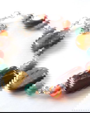 Bratara ochi de tigru si carneol