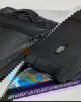 Geanta tip servieta cu multiple compartimente