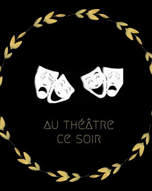 Cercei argint 92.5 cu măști AU THÉÂTRE CE SOIR