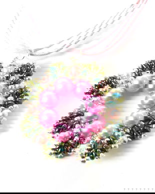 Pandantiv perle sticla