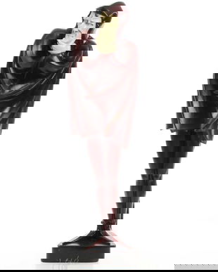 Mefisto- statueta din bronz pe un soclu din marmura