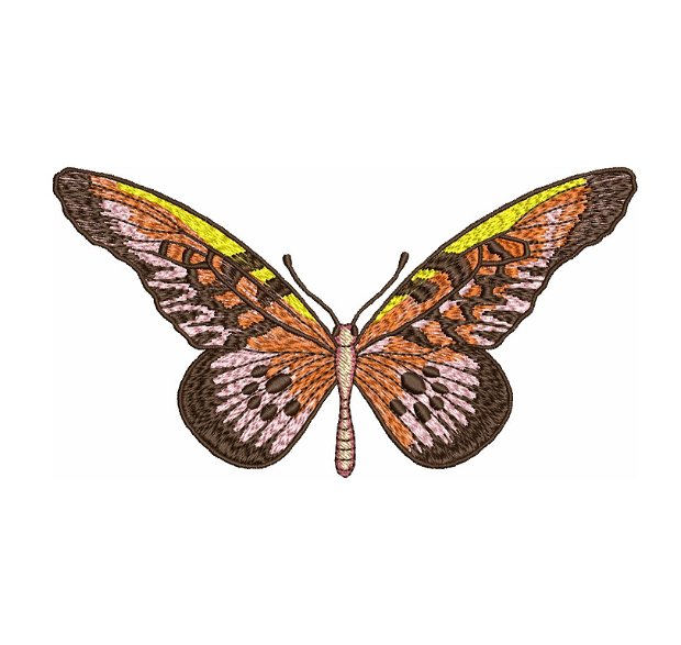 Brosa fluture exotic brodat