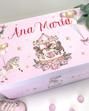 Cutie Amintiri Fete Personalizată - Carusel