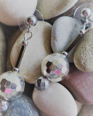 Cercei handmade cu hematit si margele myuki