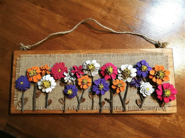Tablou/decoratiune flori - rustic
