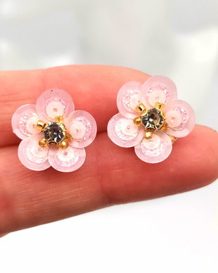 Rezervat Cercei - Little Precious Pink Flowers