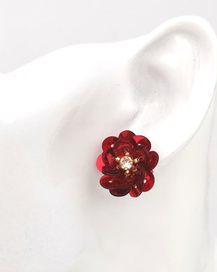 Rezervat Cercei - Red Glam Flowers