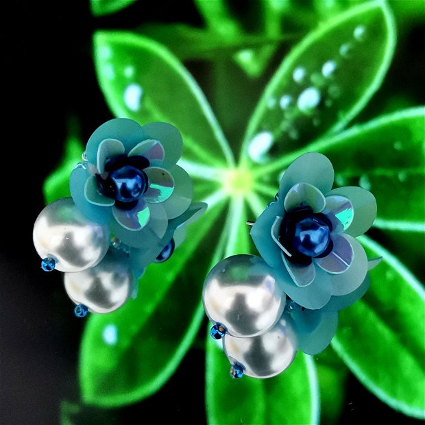 Cercei - BLUE Glam Flowers