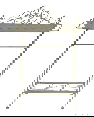 Masa pentru baie din fier forjat antik white