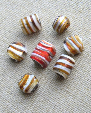 Margele sticla lampwork 7 buc. (MN15-4)