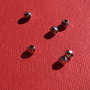 Sfera fatetata din argint .925 rodiat de diametru aprox 4 mm