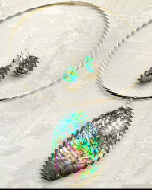 Set vintage Paua Shell