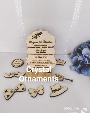 Invitatie din lemn pentru nunta