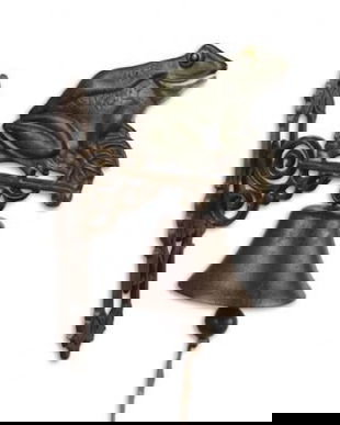 Clopot din fonta cu o broasca pentru usa