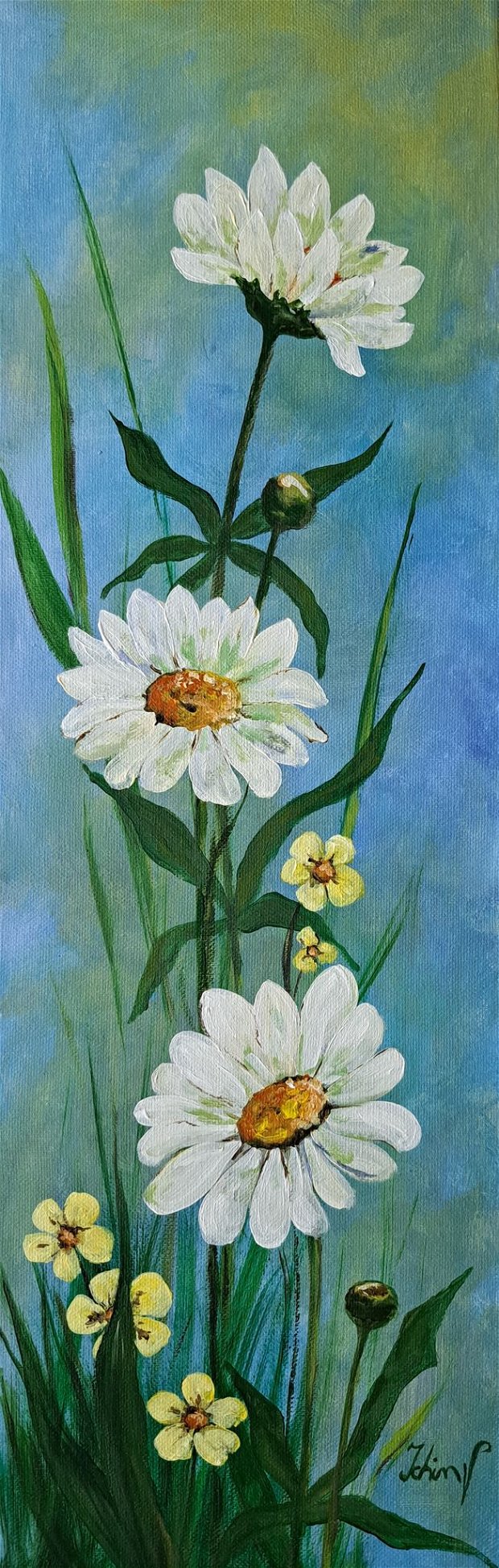 Set 3 tablouri Flori de câmp